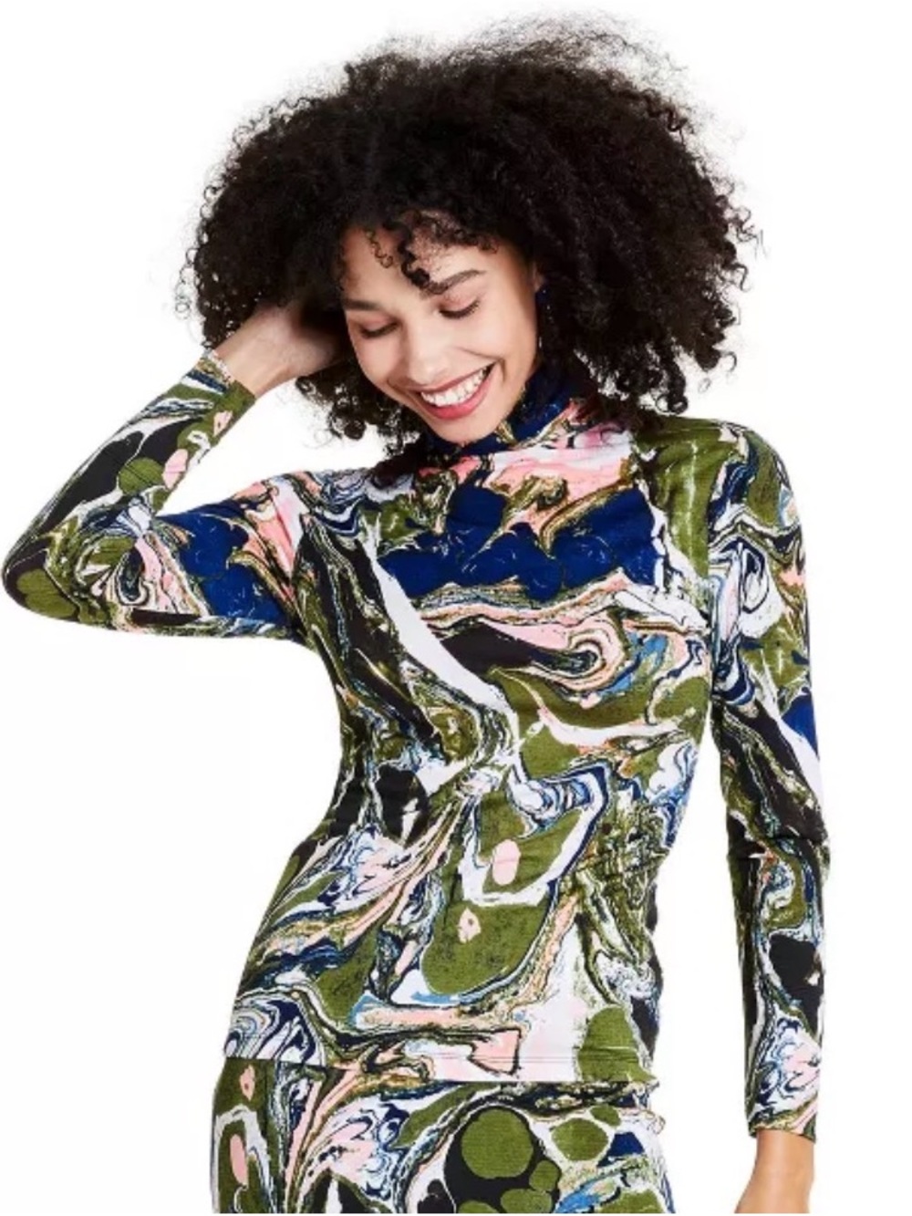Rachel Comey X Target Marble Mock Neck Long Sleeve Top Medium